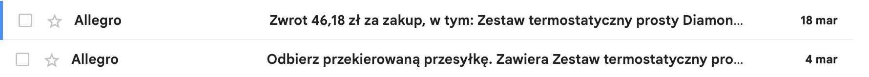 Podgląd skrzynki po filtrze